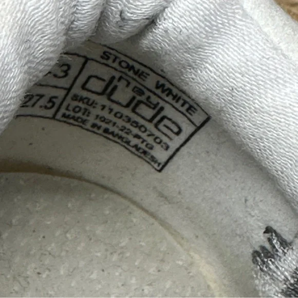 HEY DUDE Wally Sox Stone White Men’s 10 - Picture 5 of 16